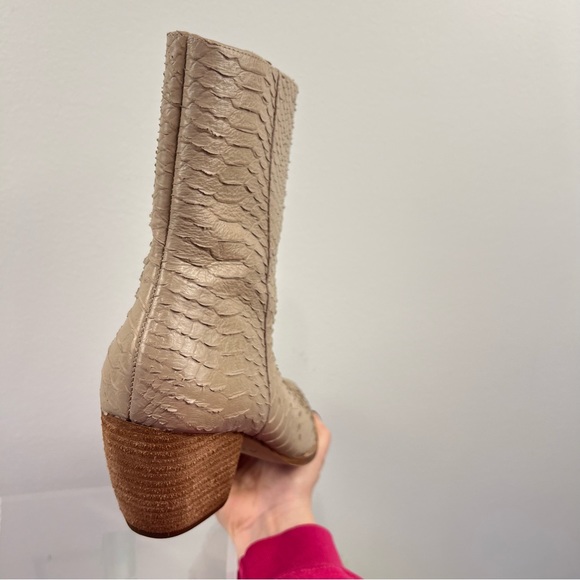 Matisse Caty Tan Snake Embossed Leather Boots - Picture 9 of 16